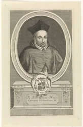Ein graviertes Porträt von Ghisbertus Masius, 4. Bischof von 